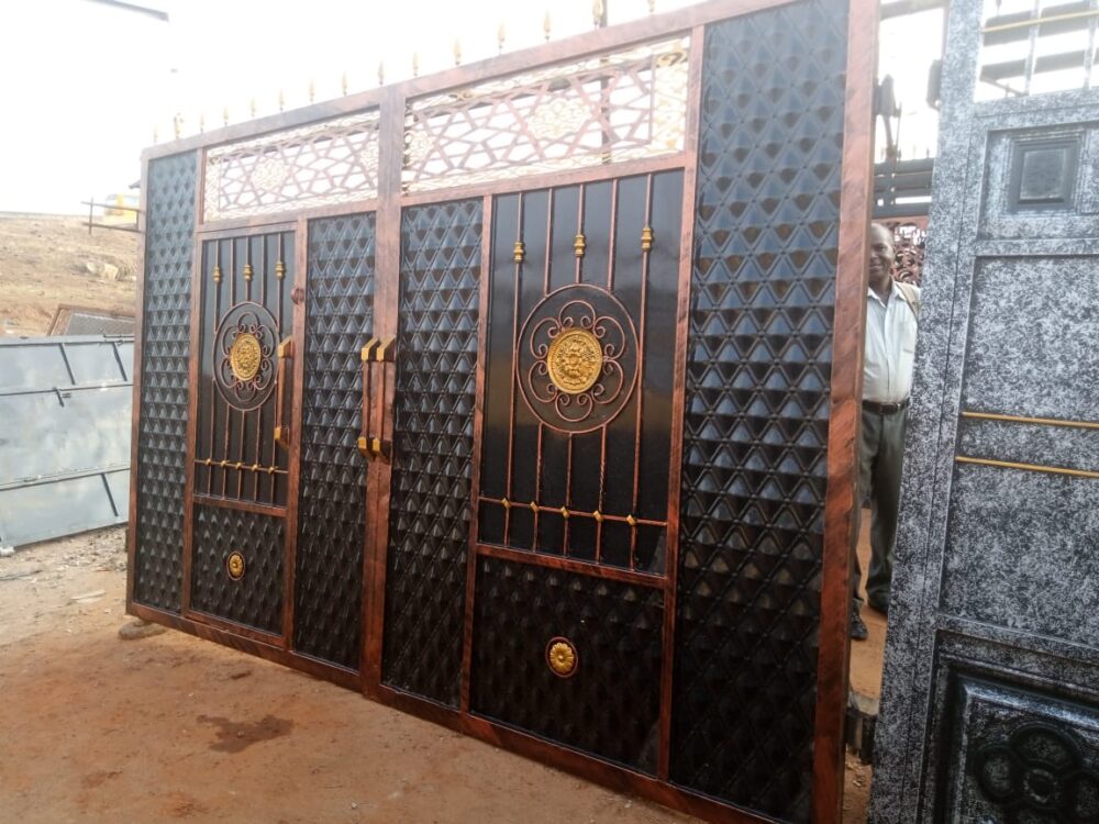 Golden Black Embossed Security Gates