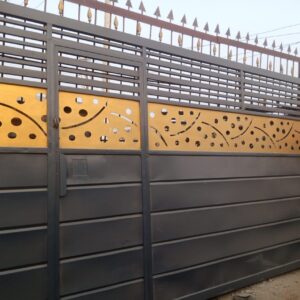 Gold Brown Sliding Security Gates